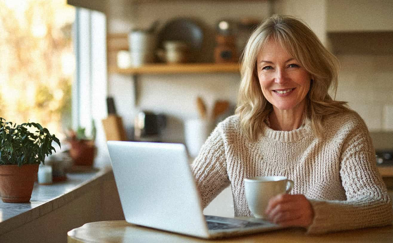 Woman setting up her Lasting Power of Attorney at home