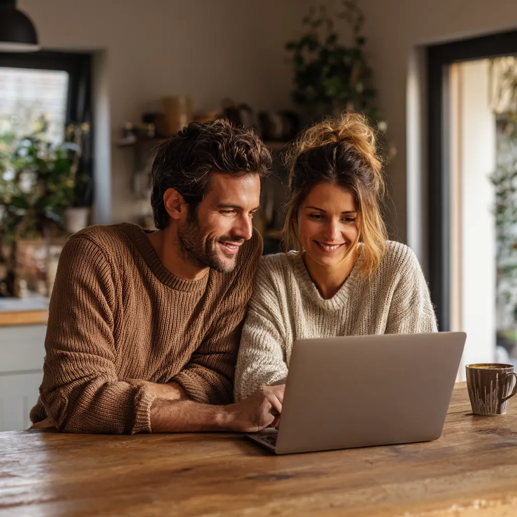 Couple planning their estate together at home